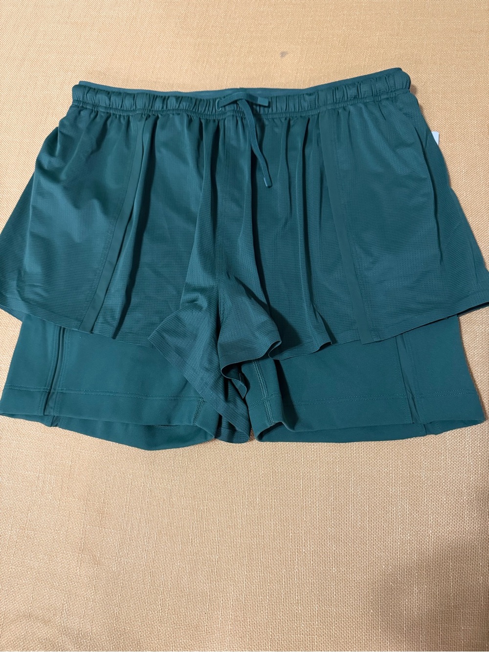 lululemon athletica Deep Teal Layered Running Skort